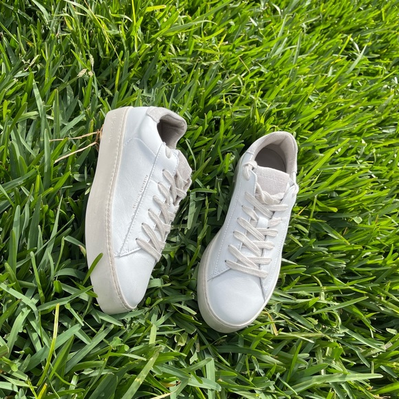 ALLSAINTS 'KLIP' LEATHER SNEAKERS women size 39 US 9 gently used - Picture 5 of 16